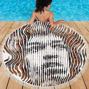 Jimi Hendrix Forever Round Beach Towels