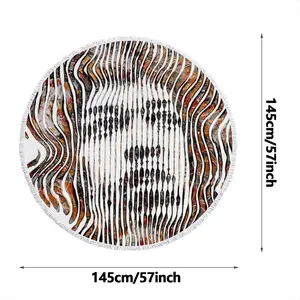 Jimi Hendrix Forever Round Beach Towels