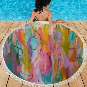 Luminous Dialogue Round Beach Towels