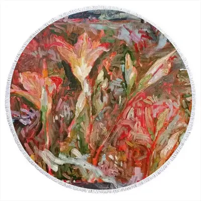 Weidenthal Lilies - Even Solomon Round Beach Towels