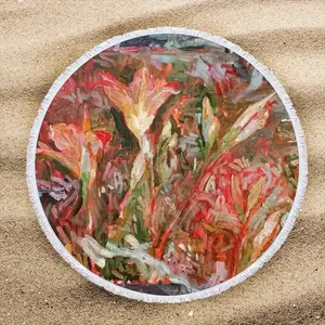 Weidenthal Lilies - Even Solomon Round Beach Towels