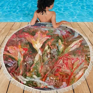 Weidenthal Lilies - Even Solomon Round Beach Towels