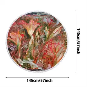 Weidenthal Lilies - Even Solomon Round Beach Towels