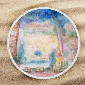 Chateau De Chabenet Round Beach Towels