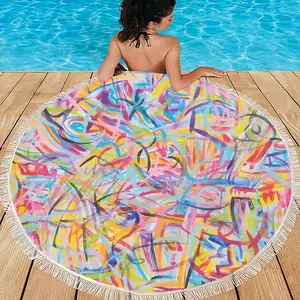 Back To The Joy Round Beach Towels