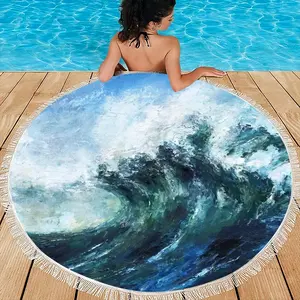 Jade Breaker Round Beach Towels