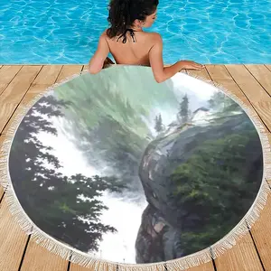 Paths Of Life Round Beach Towels