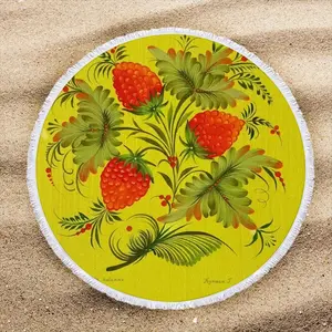 Raspberry Round Beach Towels