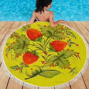 Raspberry Round Beach Towels