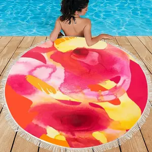 Pomegranate Round Beach Towels