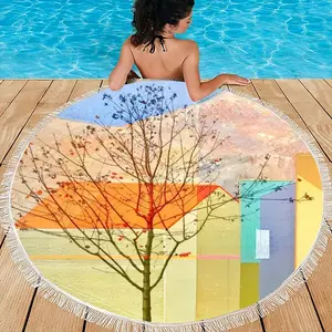 Tree I Round Beach Towels