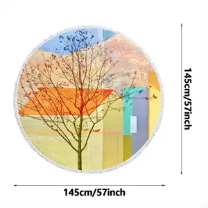 Tree I Round Beach Towels