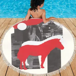 Wwf Przewalskis Horse Round Beach Towels