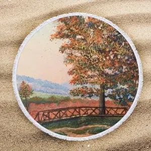 Autumn In The Country Round Beach Towels