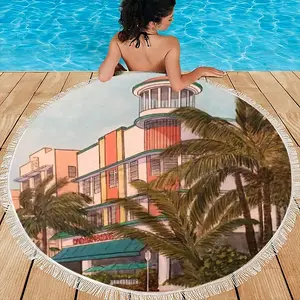 Waldorf Towers Hotel Round Beach Towels