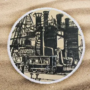 Gas Works Round Beach Towels