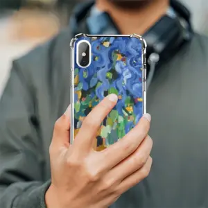 Blue Irises iPhone X Phone Case (Silicone)