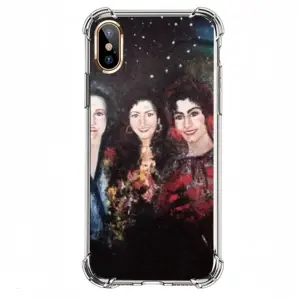 Three Graces Flying Through Madrid iPhone X Phone Case (Silicone)