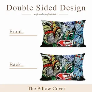 Two-Faced Demon Polyester Pillow (Rectangle, Multi-Size)