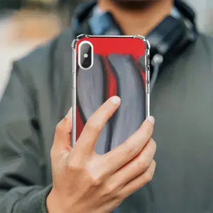 Red Flower iPhone X Phone Case (Silicone)