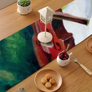 Cockatoo Plays Violin Table Flag (Right Angle)