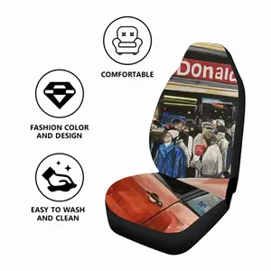 First Mcdonalds In Russia Car Cushion Cover