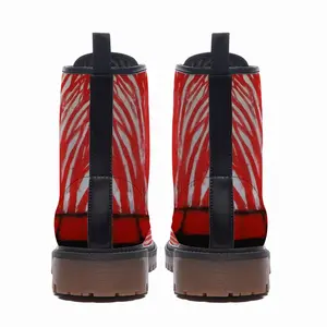 Men Red Trees Leather Work Boots