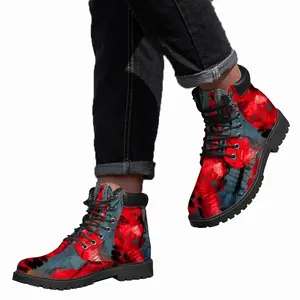 Men Royal Ladies In Red Mid Top Boots