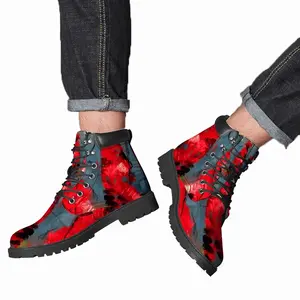 Men Royal Ladies In Red Mid Top Boots