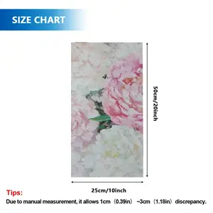 Large Peony Palette Knife Ice Silk Scarf