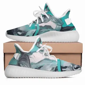 Men Two Turquoise Horses Y350V1 Casual Sneakers