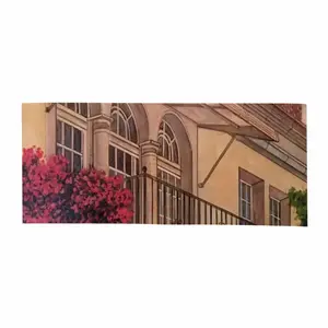 Italian Villa With Bougainvillea Yaga Mat