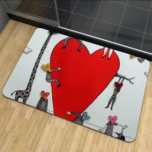 Love Is All Around Rubber Mats