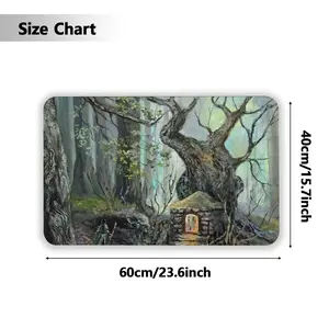 Elf House In A Fantasy Forest Rubber Mats