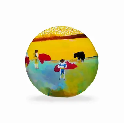 The Bullfighters Circular Chair Cushion