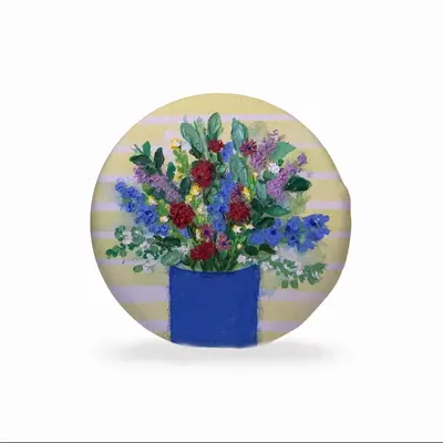 Blue Vase Circular Chair Cushion