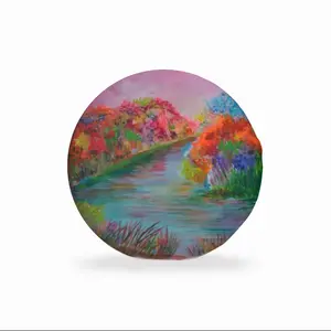 Rhythm Of Colors Circular Chair Cushion