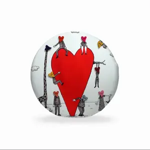 Love Is All Around Circular Chair Cushion