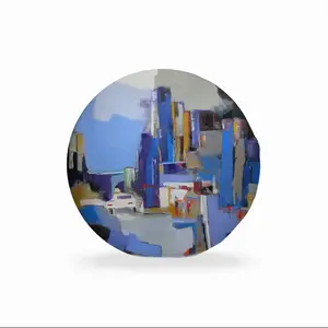 Lost In The City Circular Chair Cushion