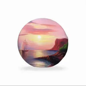 Red Sea Sunset Circular Chair Cushion