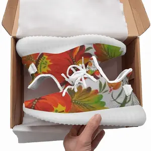 Men Orange Flower Y350V1 Casual Sneakers