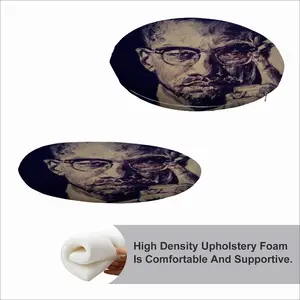 Malcolm X Portrait Circular Chair Cushion