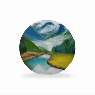 Beauty Of Lake Circular Chair Cushion