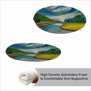 Beauty Of Lake Circular Chair Cushion