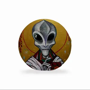 Icon Of Alien Enki Circular Chair Cushion