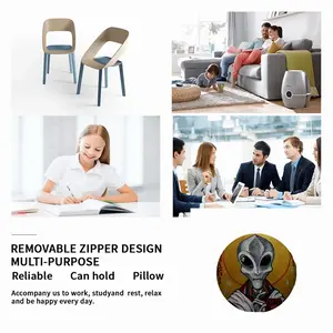 Icon Of Alien Enki Circular Chair Cushion