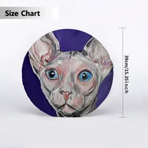 Bald Cat Circular Chair Cushion