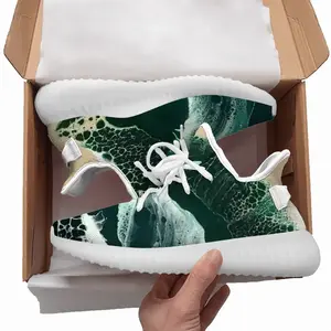 Men Green Waves Y350V1 Casual Sneakers