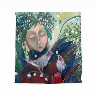 Angel Of Spring Square Cushion