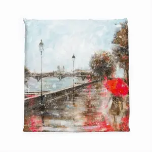 Afternoon In Paris Square Cushion